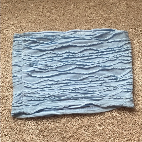 Pink Lily Blue Textured Women's Top - Picture 4 of 6